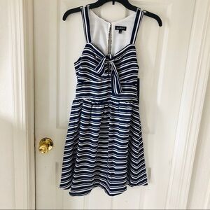 NWT navy & white striped sailor skater fit & flare dress juniors Size 3